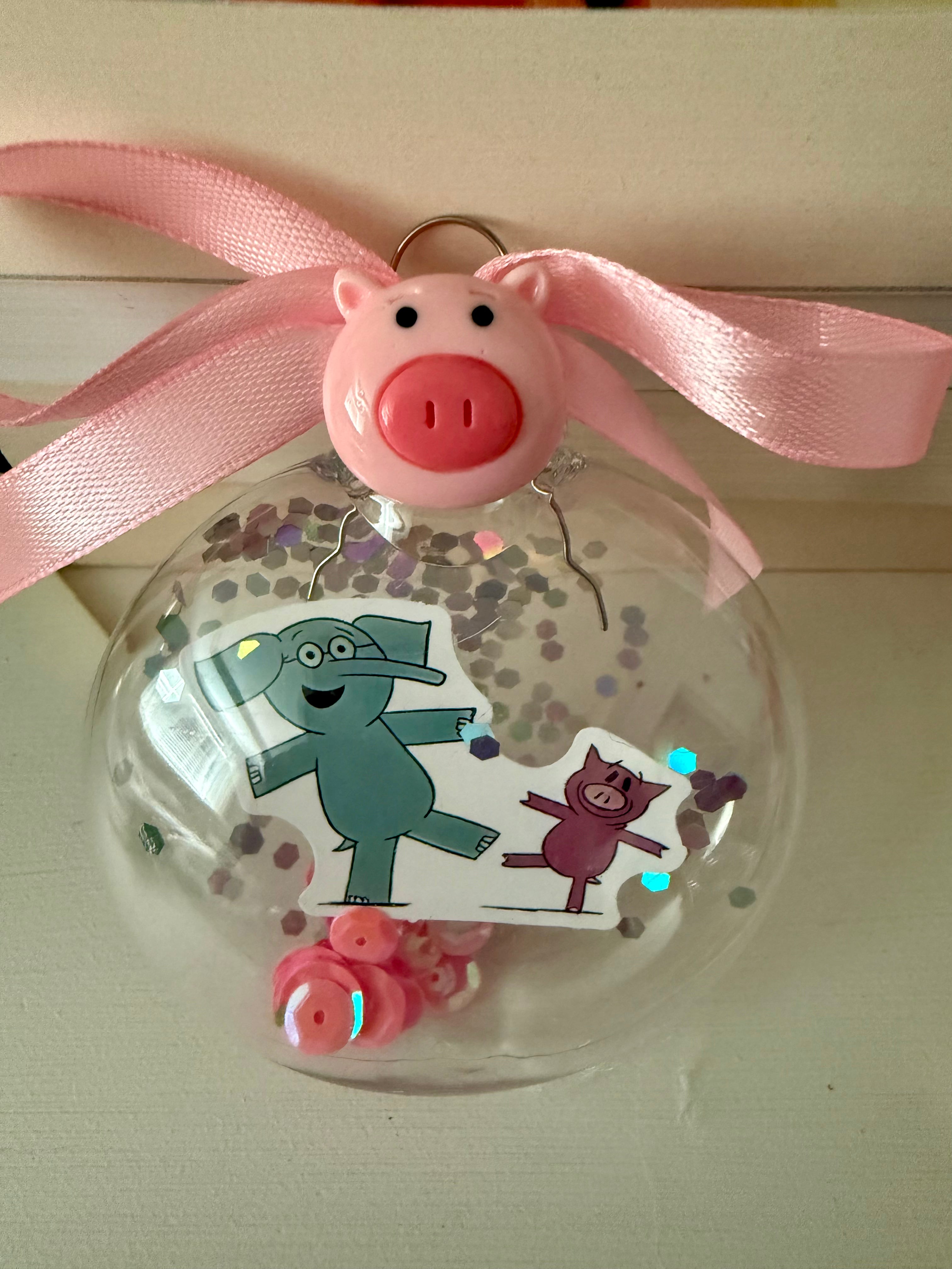 Elephant and Piggie Christmas Ornament