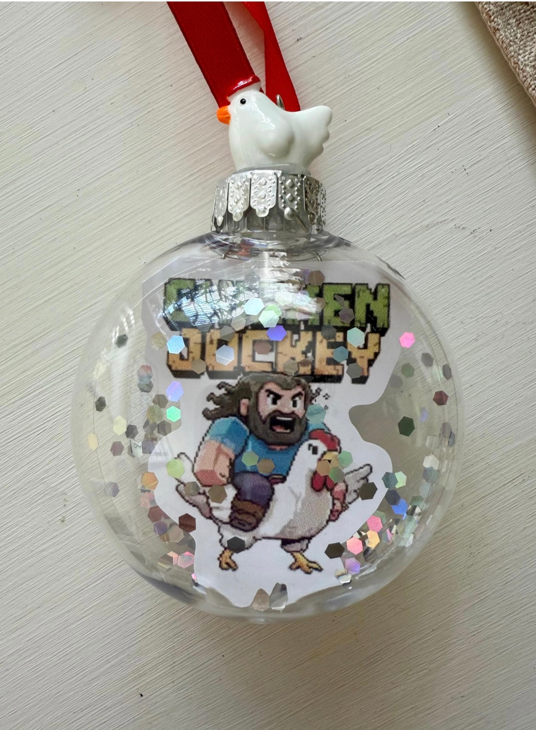 Chicken Jockey Ornament